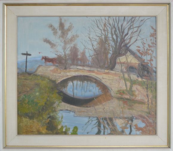 France Godec - Krajina z mostičkom