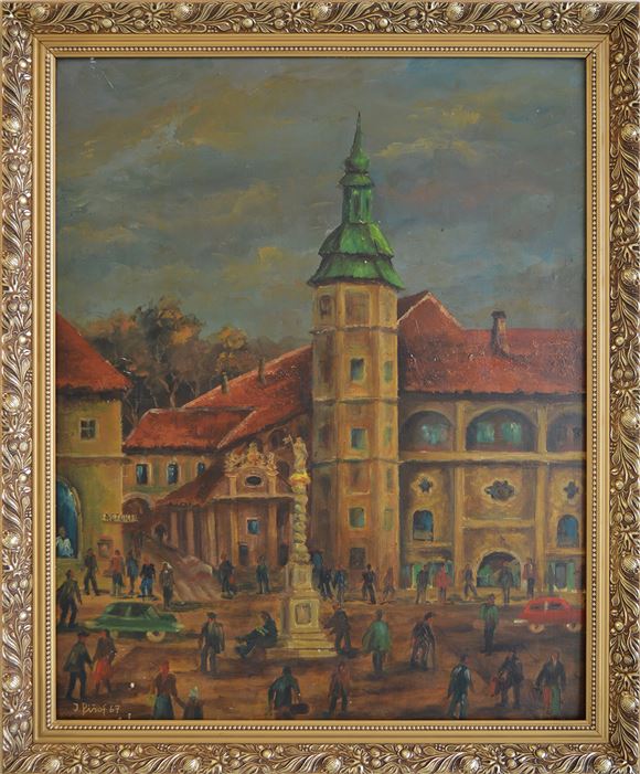 Josip Pišof - Maribor, Grajski trg in Astoria