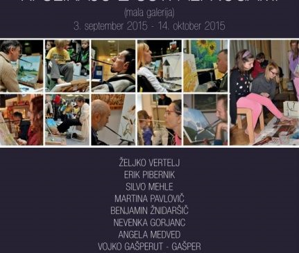 Razstava slik slikarjev, ki slikajo z usti ali nogami (mala galerija)