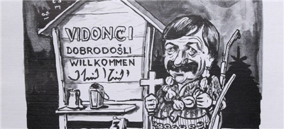 Anton Buzeti. Karikature