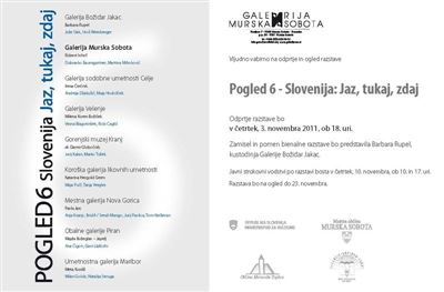 Bienalna razstava Pogled na likovno umetnost 6 Slovenija: Jaz, tukaj, zdaj
