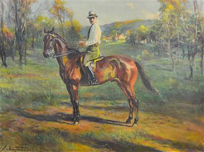 Ivan Vavpotič - Portret moškega na konju