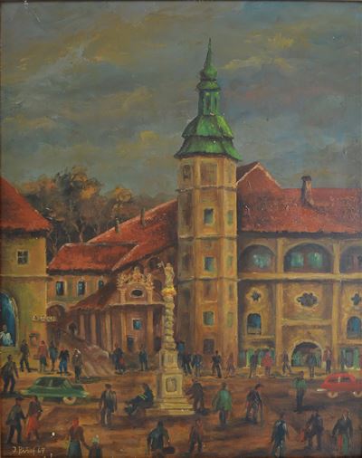 Josip Pišof - Maribor, Grajski trg in Astoria