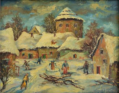 Josip Pišof - Zimska idila na deželi