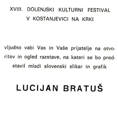 Lucijan Bratuš - Razstava litografij