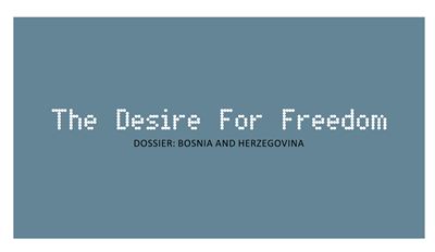Želja po svobodi - Dosje: Bosna in Hercegovina