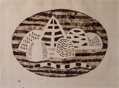 Zoran Mušič - Paysage Siennos