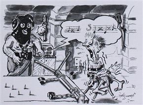 Anton Buzeti. Karikature