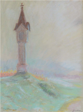 Božidar Jakac - Znamenje v Gotni vasi