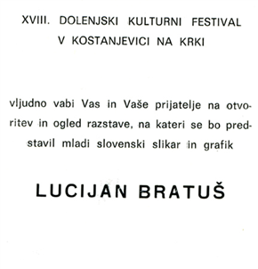 Lucijan Bratuš - Razstava litografij