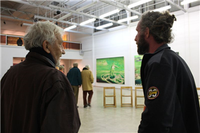 Uroš Weinberger. Slike in risbe (velika galerija)/ 20 let likovnih delavnic v Galeriji Murska Sobota (mala galerija)