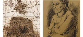 VLADIMIR MAKUC. Pregledna razstava grafik / NANDE VIDMAR. Risbe in grafike iz stalne zbirke Galerije Murska Sobota