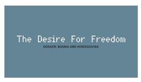 Želja po svobodi - Dosje: Bosna in Hercegovina